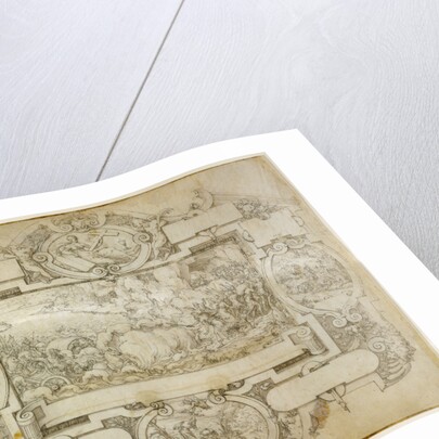 The Destruction of Pharoah's Army and Other Scenes within a Cartouche by Etienne Delaune