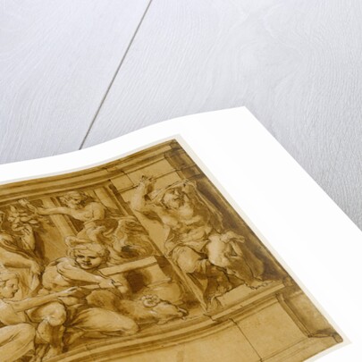 Design for a Frieze with Worshipers Bringing Sacrificial Offerings by Lelio Orsi