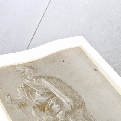 Standing Saint (recto), Studies of Christ at the Column, a Nude from Behind, and Various Figures (verso) by Filippino Lippi