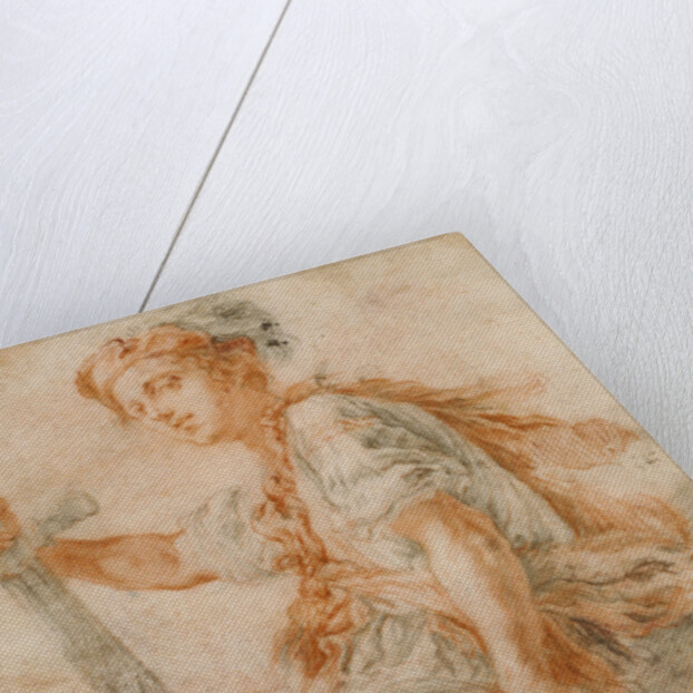 David with the Head of Goliath (recto), Two Studies, one of a Woman (verso) by Domenico Fetti