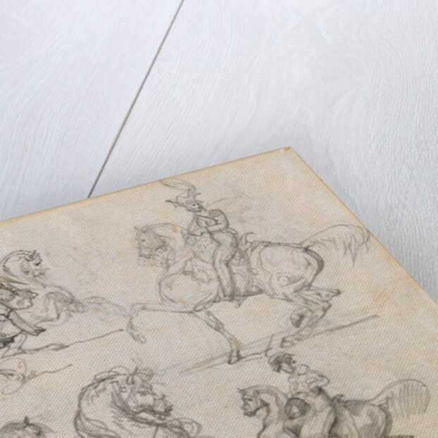 Horses and Riders (recto), Horses (verso) by Théodore Géricault