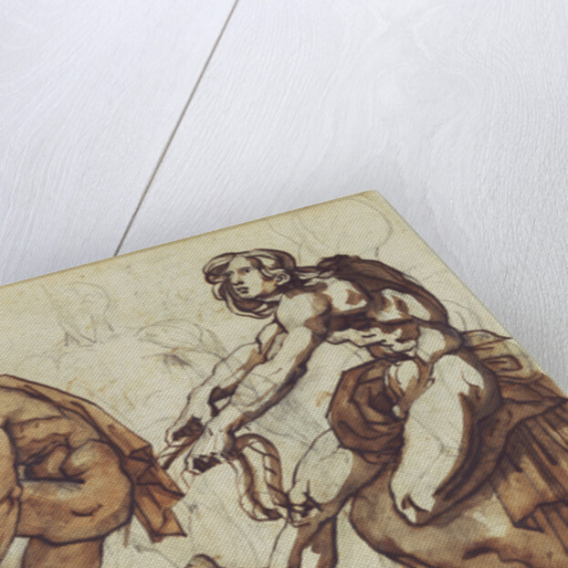 Classical Nudes (recto), Classical Statuary (verso) by Théodore Géricault