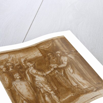 Cardinal Albornoz Gives the Farnese the Keys to Valentino by Taddeo Zuccaro