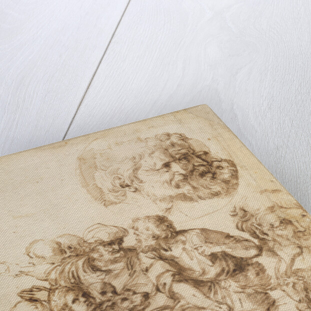 A Group of Shepherds, and Other Studies by Agostino Carracci