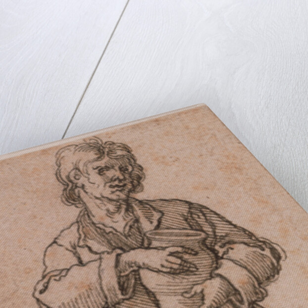 A Young Peasant Holding a Jar by Sebald Beham