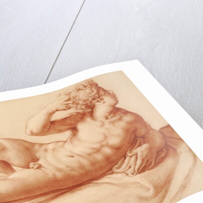 Reclining Male Nude by Francesco Salviati