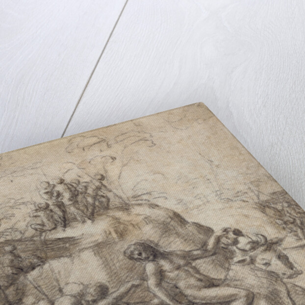 A Man Riding a Bull, and Other Figures by Correggio