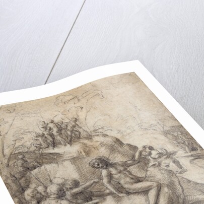 A Man Riding a Bull, and Other Figures by Correggio