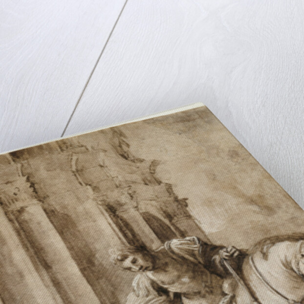 Saint Martin Dividing His Cloak with a Beggar by Lorenzo Lotto