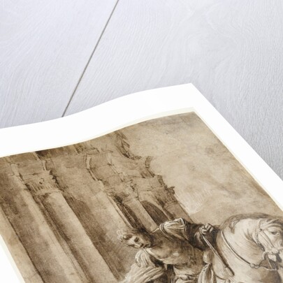 Saint Martin Dividing His Cloak with a Beggar by Lorenzo Lotto