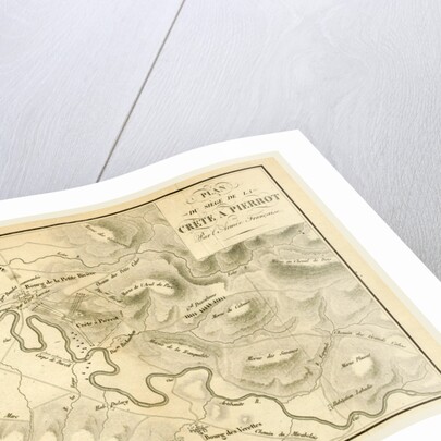 Plan, map the battle of Crete a Pierrot by the French army by Anonymous