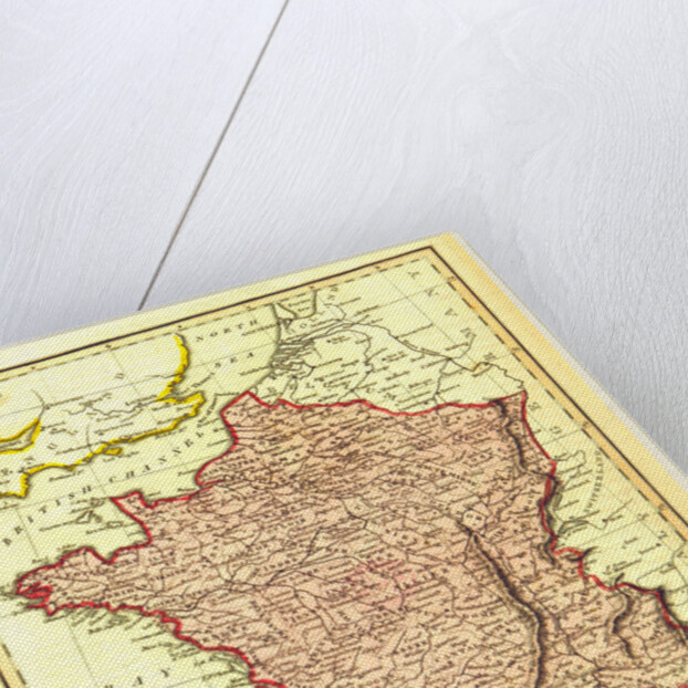 Map of France according to the treaty of Paris in 1814 by Anonymous