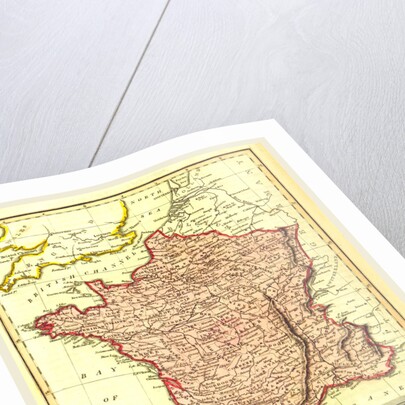 Map of France according to the treaty of Paris in 1814 by Anonymous