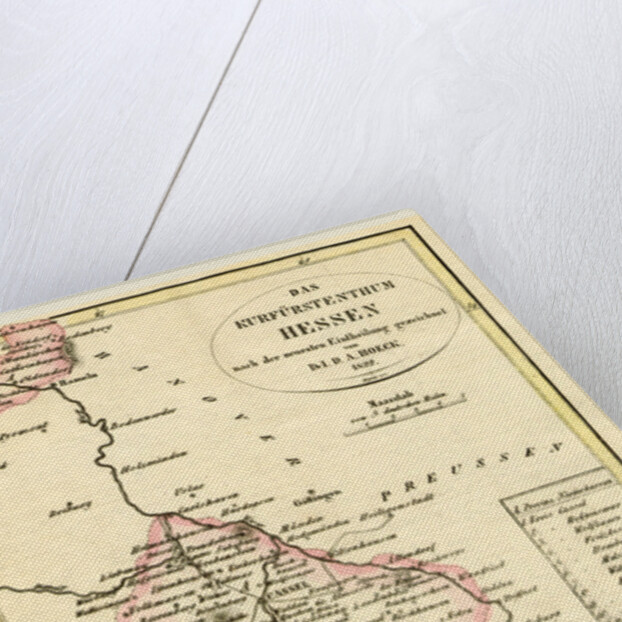 Map Kurfurstenthums Hessen, Germany, 1822 by Anonymous