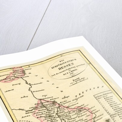 Map Kurfurstenthums Hessen, Germany, 1822 by Anonymous
