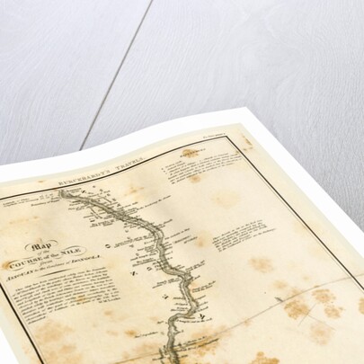 Map of the course of the Nile, 1821 by Anonymous