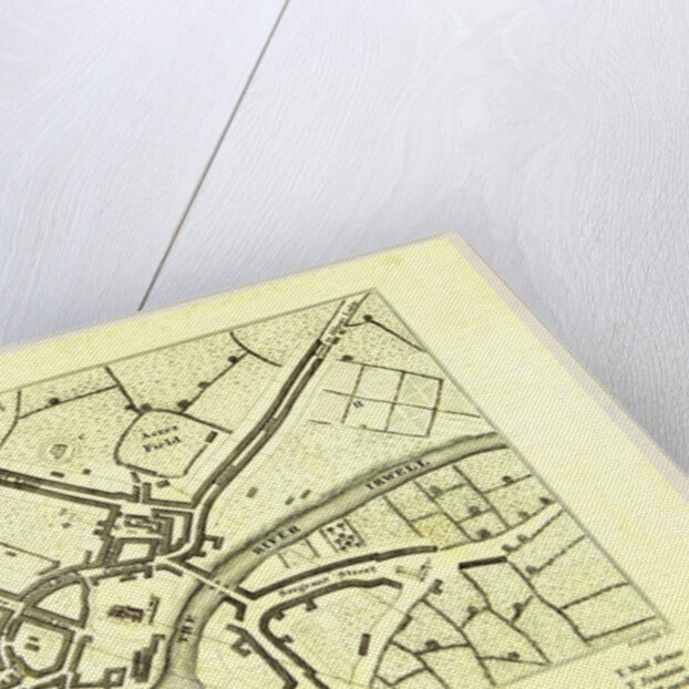 Map of Manchester and Salford about 1650, UK by Anonymous