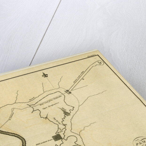 Map of an ancient fortification on the bank of the Little Miami River, Warren County, Ohio, east of Cincinnati, 19th century by Anonymous