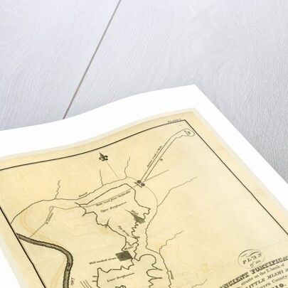 Map of an ancient fortification on the bank of the Little Miami River, Warren County, Ohio, east of Cincinnati, 19th century by Anonymous