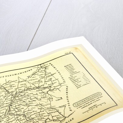 A Topographical Dictionary of the United Kingdom, Leicestershire map, UK by Anonymous