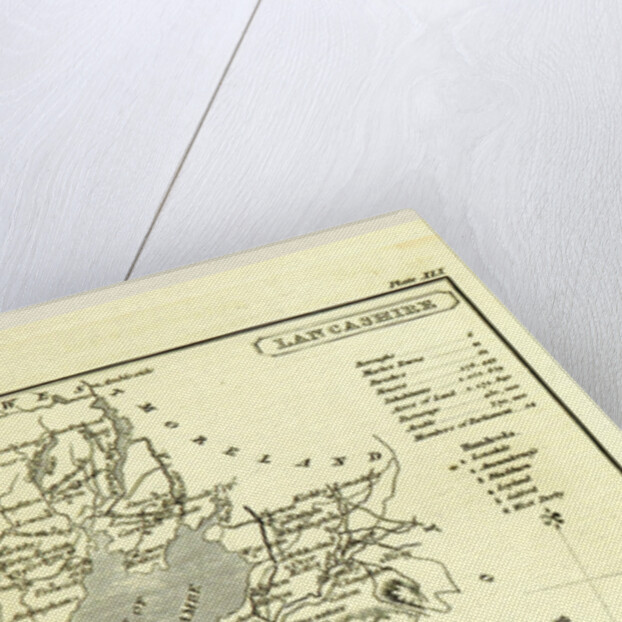 Lancashire map 1824, A Topographical Dictionary of the United Kingdom, UK by Anonymous