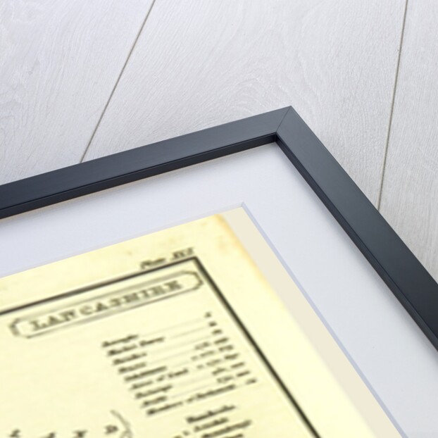 Lancashire map 1824, A Topographical Dictionary of the United Kingdom, UK by Anonymous