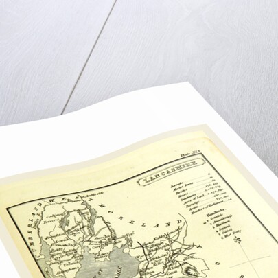 Lancashire map 1824, A Topographical Dictionary of the United Kingdom, UK by Anonymous
