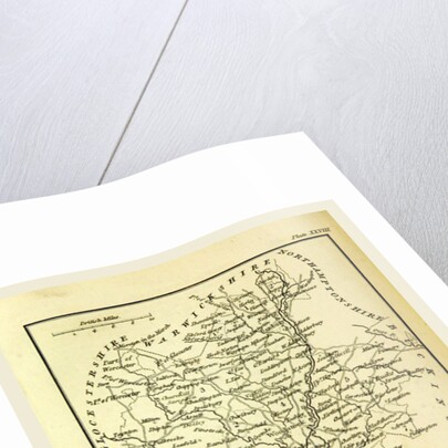 Oxfordshire, map, A Topographical Dictionary of the United Kingdom by Anonymous