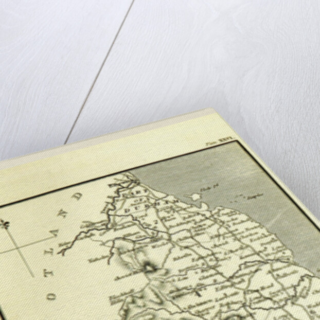 Northumberland map, 1824, UK by Anonymous