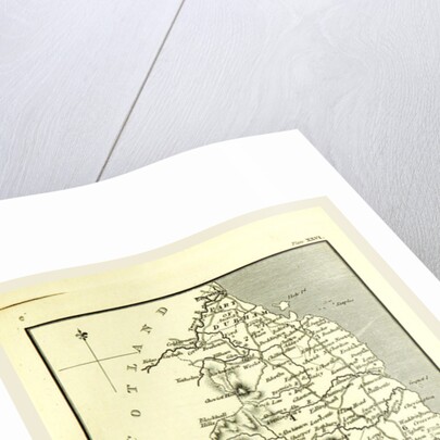 Northumberland map, 1824, UK by Anonymous