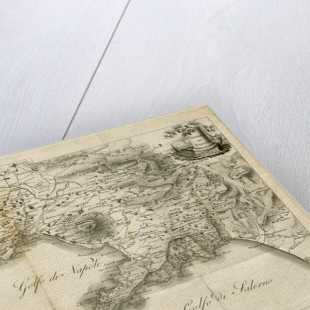 Map of Napels, Golf of Napels, Napoli e Contorni, Editore L. Galanti, Italy by Anonymous