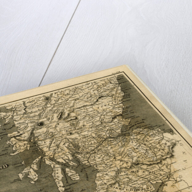 Scotland, map 1824, A Topographical Dictionary of the United Kingdom by Anonymous