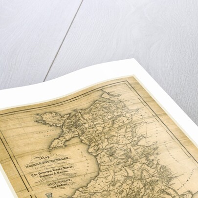 A Topographical Dictionary of Wales, map of North and South Wales by Anonymous