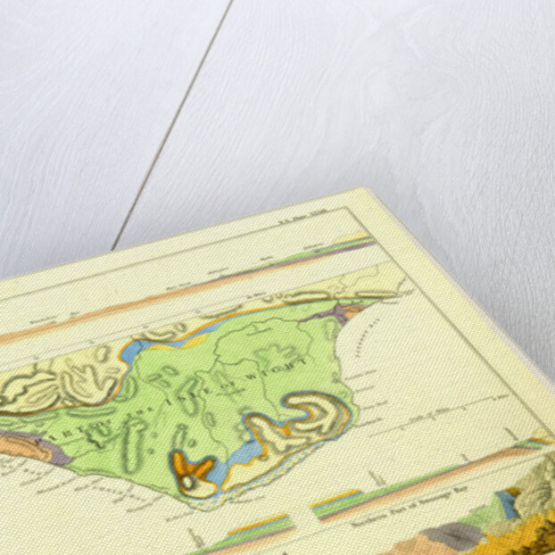 The Geological relations of the beds between the chalk and the Purbeck Limestone in the South-East of England, 1824, part of the Isle of Wight by Anonymous
