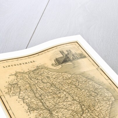 Map Lincolnshire UK by Anonymous