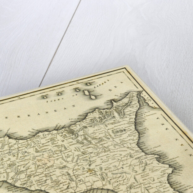 Map Sicily, Italy by Anonymous