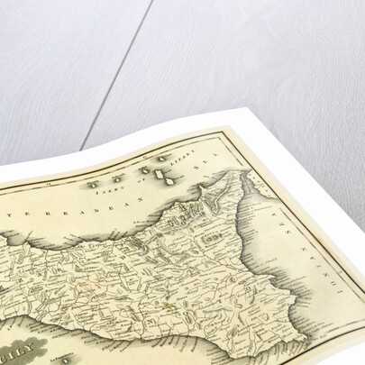 Map Sicily, Italy by Anonymous