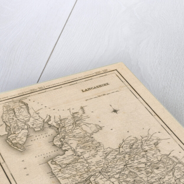 A Topographical Dictionary of England, Lancashire, map by Anonymous