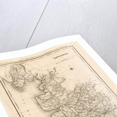 A Topographical Dictionary of England, Lancashire, map by Anonymous