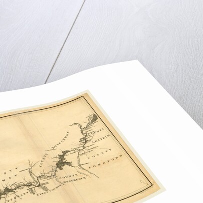 Ireland in 1834, map of the river Shannon by Anonymous