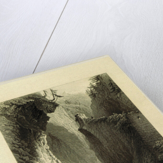 Gorge of the Rhine, Via Mala, Switzerland by W. H. Bartlett