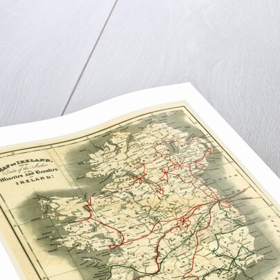 Map of Ireland, he Miseries and Beauties of Ireland by Anonymous