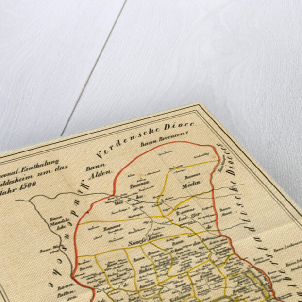 Map Hildesheim around 1500 by Anonymous
