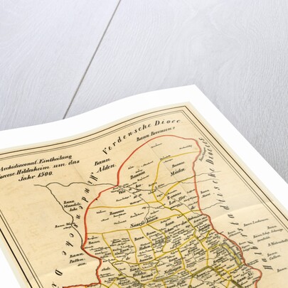 Map Hildesheim around 1500 by Anonymous