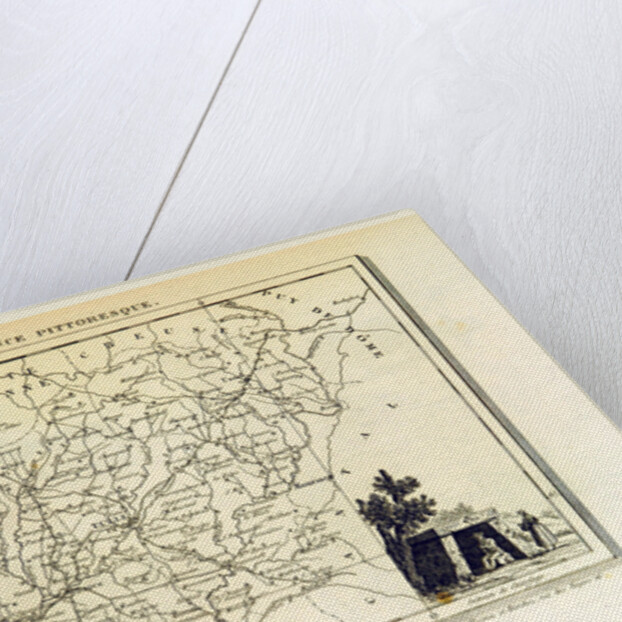Map Correze, France pittoresque by Anonymous