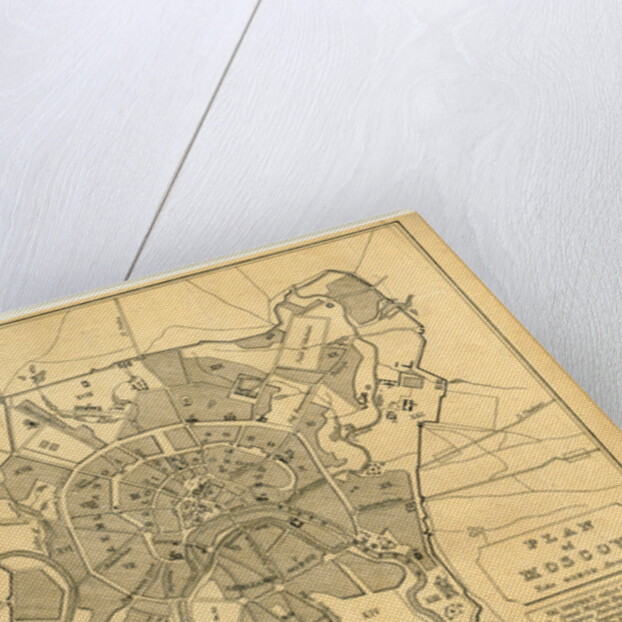 Map of Moscow, Russia by Anonymous