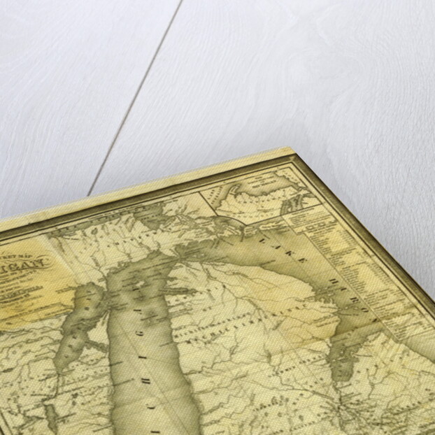 Map, History of Michigan, 1839, civil and topographical, in a compendious form by Anonymous
