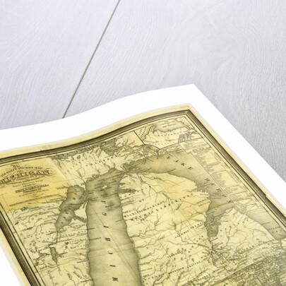 Map, History of Michigan, 1839, civil and topographical, in a compendious form by Anonymous