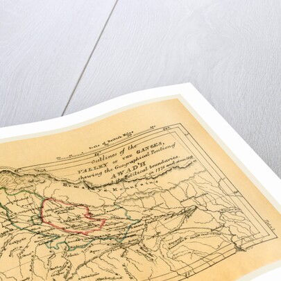 Map valley of the Ganges India, Outline of the Topography and Statistics of the Southern Districts of Oud'h, and of the cantonment of Sultanpur-Oud'h by Anonymous