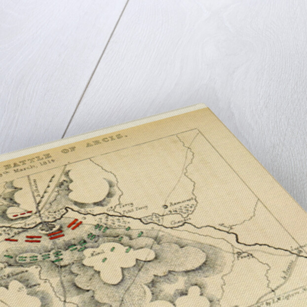 Map of the battle of Arcis, 1814, History of the Campaign in France in the year 1814 by Anonymous